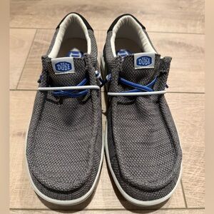 Hey Dude Wally H2O Mesh Men’s Lightweight Shoe - Gray with Blue Accents